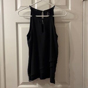 New York & Company Black Layered Blouse